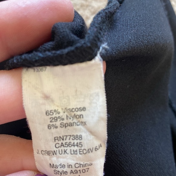 J. Crew Black Sheath Midi Dress. Gold zippers on Chest and Hips. Size 2. - Picture 13 of 13